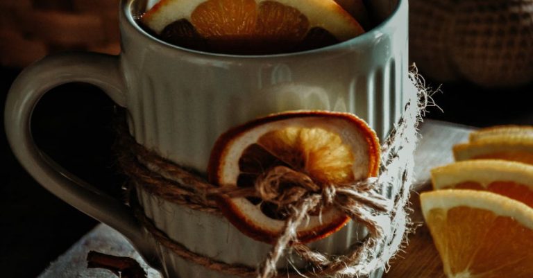 Hot Tubs - A mug filled with orange slices and spices