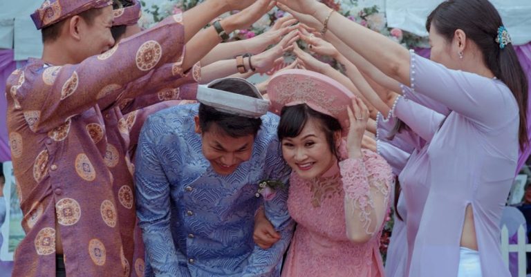 Wedding - Wedding Couple Taking a Traditional Ceremony