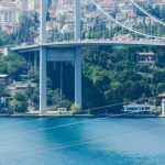 Zip Lining - High Angle View of Istanbul City and Bridge